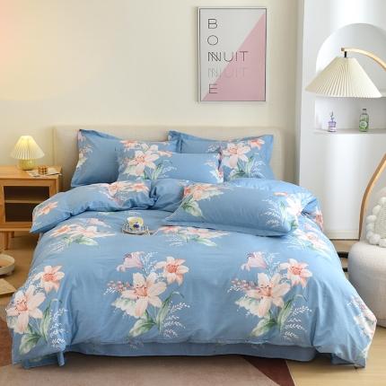 91家纺网 家纺一手货源 找家纺 （总）启优家纺12868全棉四件套床单款纯棉四件套