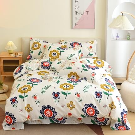 91家纺网 家纺一手货源 找家纺 （总）启优家纺12868全棉四件套床单款纯棉四件套