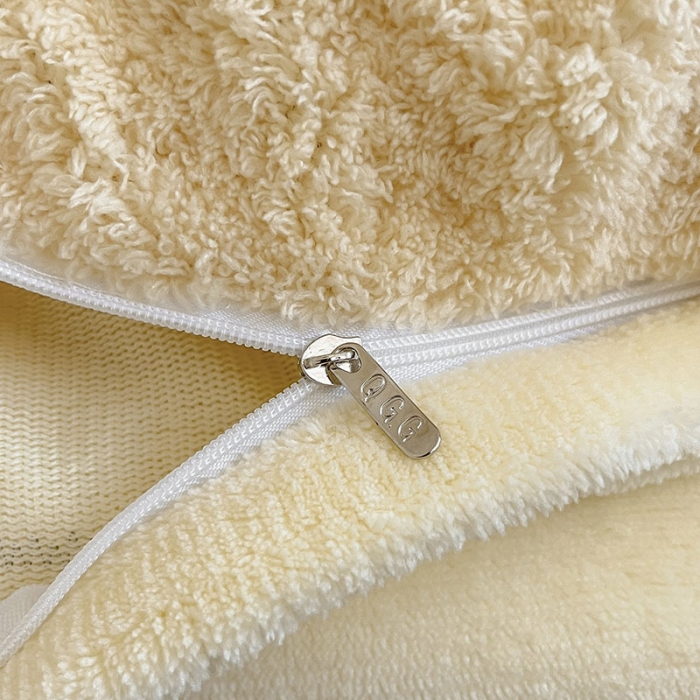 91家纺网 家纺一手货源 找家纺 琪格格 2022新款泰迪绒毛巾绣四件套 泰迪绒-琥珀黄