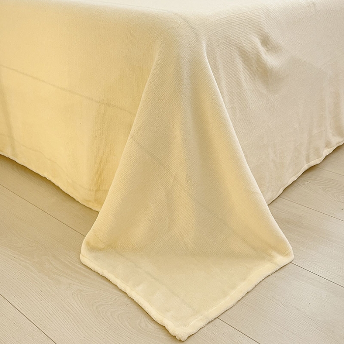 91家纺网 家纺一手货源 找家纺 琪格格 2022新款泰迪绒毛巾绣四件套 泰迪绒-琥珀黄