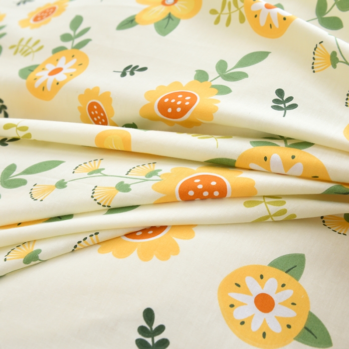 91家纺网 家纺一手货源 找家纺 启优 2022新款128*68全棉印花斜纹单枕套一对装 花简艺