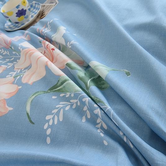 91家纺网 家纺一手货源 找家纺 启优 2022新款128*68全棉印花斜纹单枕套一对装 花香丽影