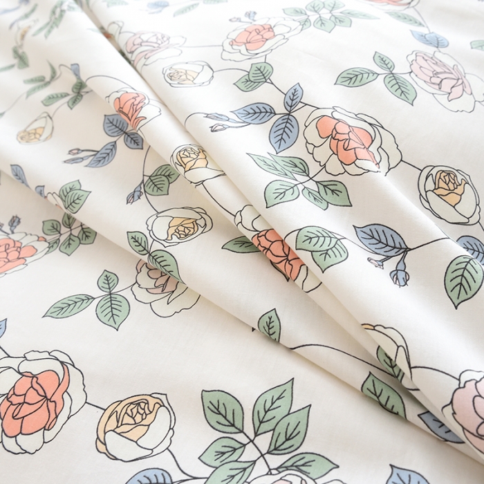 91家纺网 家纺一手货源 找家纺 启优 2022新款128*68全棉印花斜纹单枕套一对装 蔓妙玫瑰