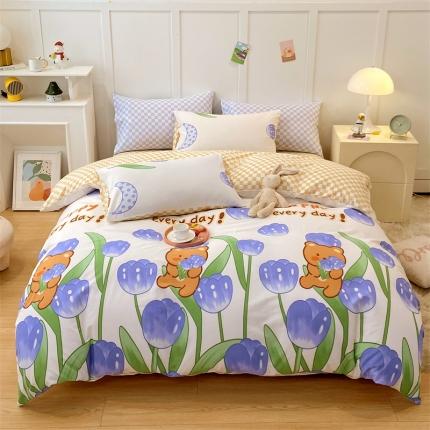 91家纺网 家纺一手货源 找家纺 （总）798家纺 2022爆款13070全棉印花四件套