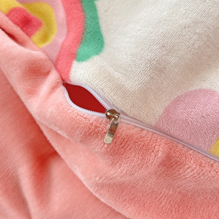 91家纺网 家纺一手货源 找家纺 佰亿莱 2024新款高克重印花牛奶绒四件套 草莓熊