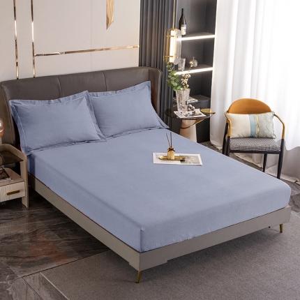 91家纺网 家纺一手货源 找家纺 纽缦 2022新款纯棉磨毛纯色床笠 高级灰床笠