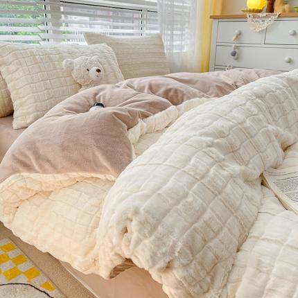 91家纺网 家纺一手货源 找家纺 （总）静家居 2024獭兔毛冬款四件套