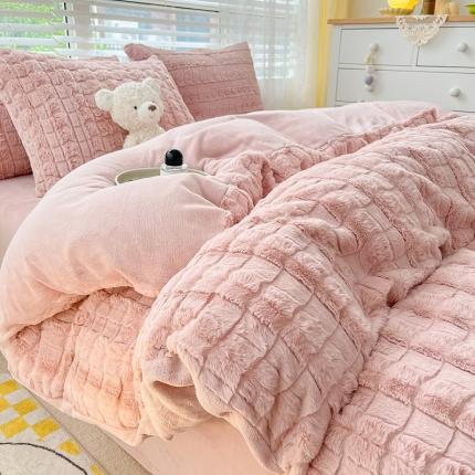 91家纺网 家纺一手货源 找家纺 （总）静家居 2024獭兔毛冬款四件套