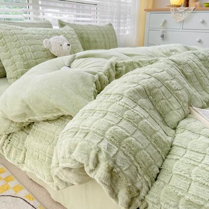 91家纺网 家纺一手货源 找家纺 （总）静家居 2024獭兔毛冬款四件套