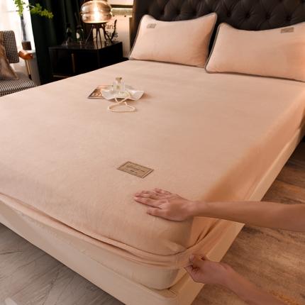 91家纺网 家纺一手货源 找家纺 （总）518家纺 2025新款220克牛奶绒纯色系列床笠可定制绒床笠单床笠 