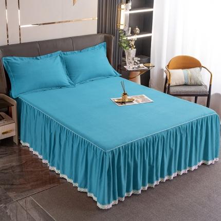 91家纺网 家纺一手货源 找家纺 （总）纽缦 2022新款纯棉磨毛纯色床裙