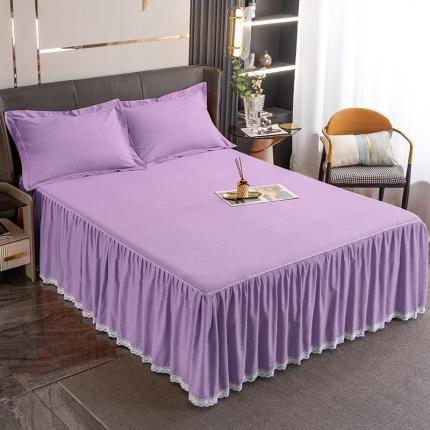 91家纺网 家纺一手货源 找家纺 （总）纽缦 2022新款纯棉磨毛纯色床裙