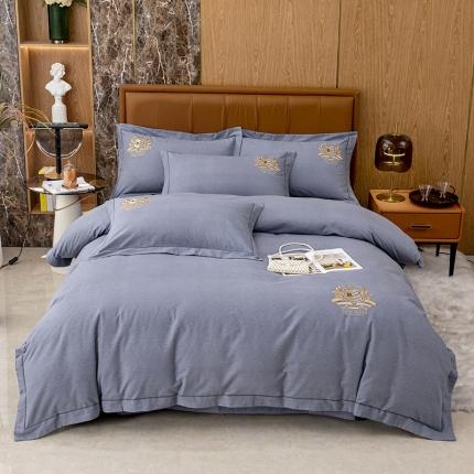 91家纺网 家纺一手货源 找家纺 （总）纽缦 2022新款纯棉磨毛刺绣床单款四件套