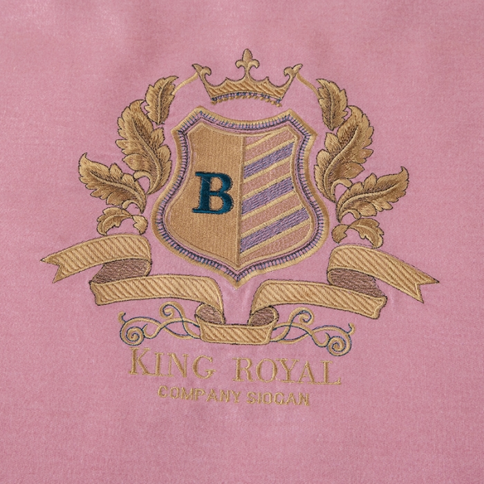 91家纺网 家纺一手货源 找家纺 纽缦 2022新款纯棉磨毛刺绣床单款四件套 满朝欢-豆沙粉