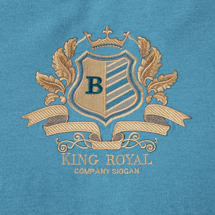 91家纺网 家纺一手货源 找家纺 纽缦 2022新款纯棉磨毛刺绣床单款四件套 满朝欢-孔雀蓝