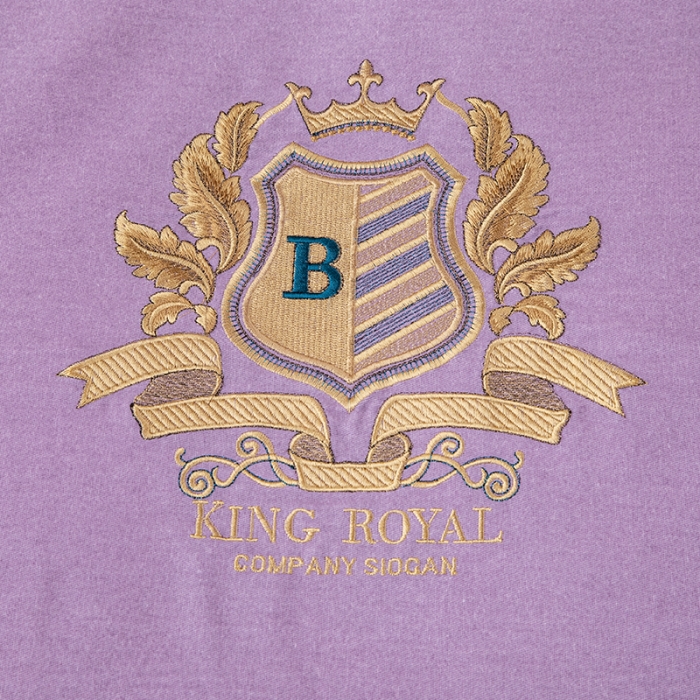 91家纺网 家纺一手货源 找家纺 纽缦 2022新款纯棉加厚纯色绣花款床笠四件套 满朝欢梦幻紫