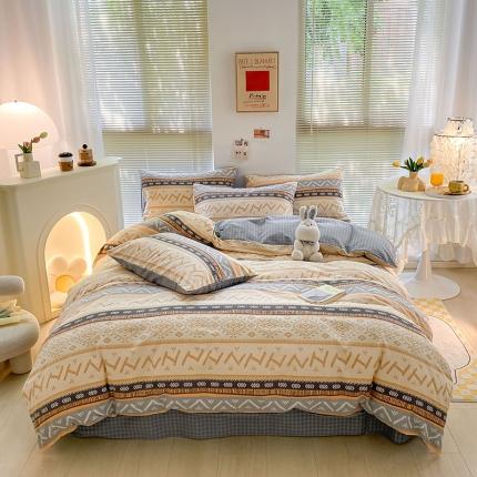 91家纺网 家纺一手货源 找家纺 （总）雅居纺 2022新款生态磨毛四件套