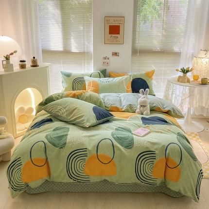 91家纺网 家纺一手货源 找家纺 雅居纺 2022新款生态磨毛四件套 莫邪