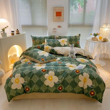 雅居纺 2022新款生态磨毛四件套 毕纸