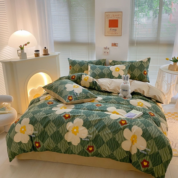 91家纺网 家纺一手货源 找家纺 雅居纺 2022新款生态磨毛四件套 毕纸