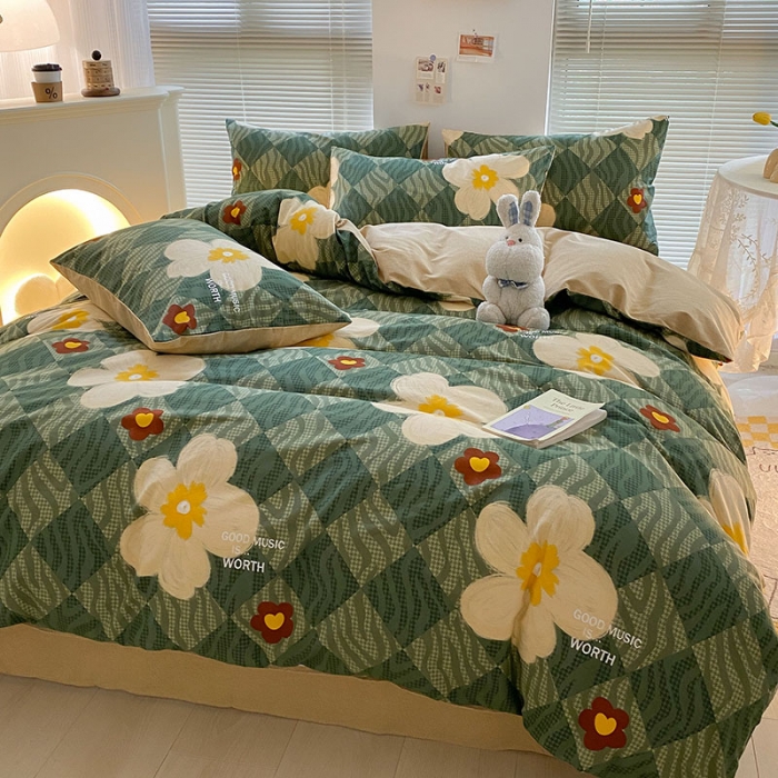 91家纺网 家纺一手货源 找家纺 雅居纺 2022新款生态磨毛四件套 毕纸