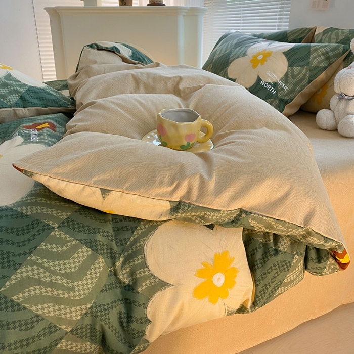 91家纺网 家纺一手货源 找家纺 雅居纺 2022新款生态磨毛四件套 毕纸