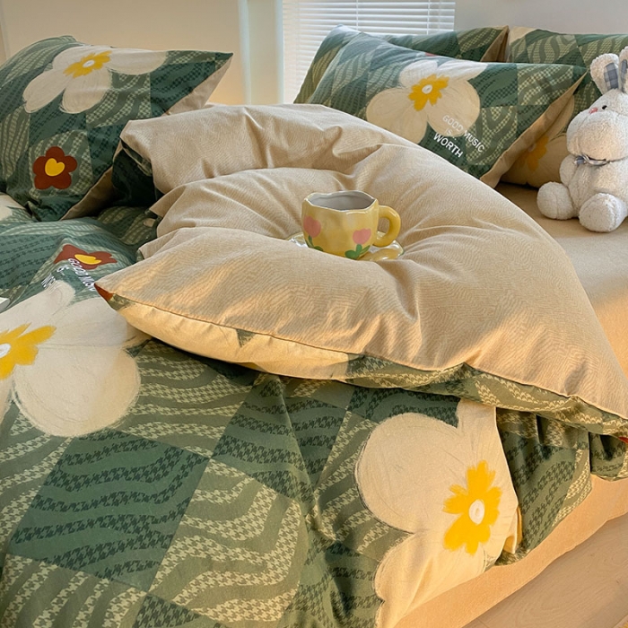 91家纺网 家纺一手货源 找家纺 雅居纺 2022新款生态磨毛四件套 毕纸