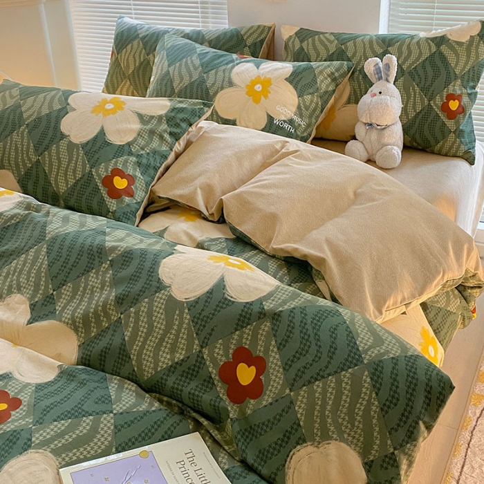 91家纺网 家纺一手货源 找家纺 雅居纺 2022新款生态磨毛四件套 毕纸