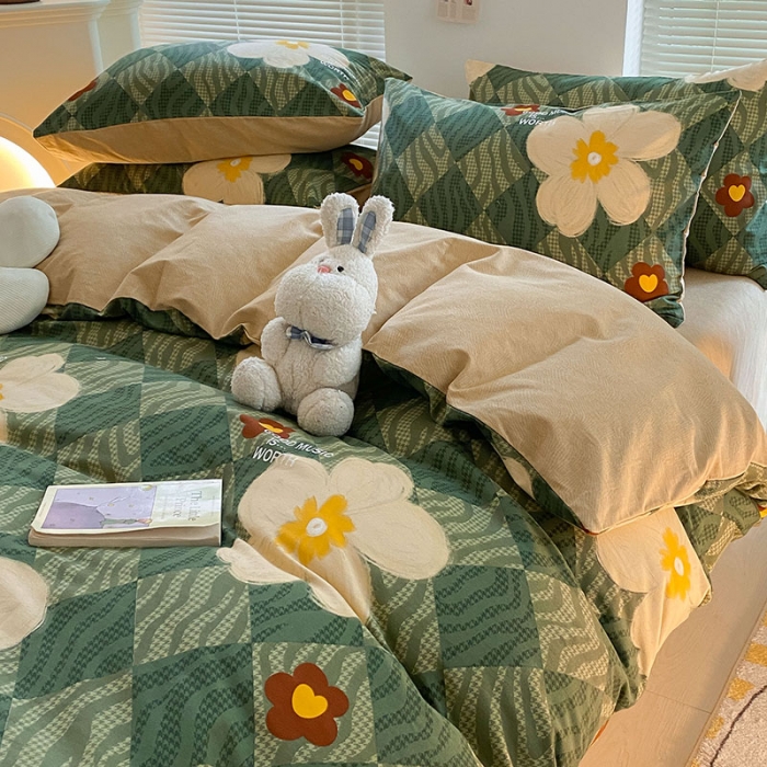 91家纺网 家纺一手货源 找家纺 雅居纺 2022新款生态磨毛四件套 毕纸