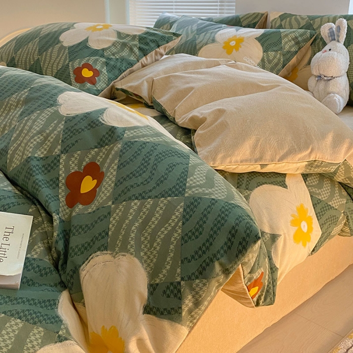 91家纺网 家纺一手货源 找家纺 雅居纺 2022新款生态磨毛四件套 毕纸