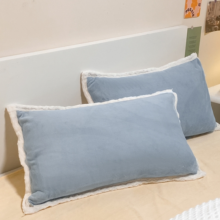 91家纺网 家纺一手货源 找家纺 澳梵 2022新款牛奶绒豆豆绒四件套 氧气-灰色