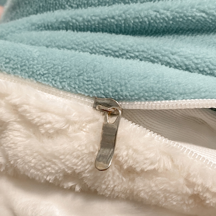 91家纺网 家纺一手货源 找家纺 澳梵 2022新款牛奶绒豆豆绒四件套 氧气-雾霾蓝