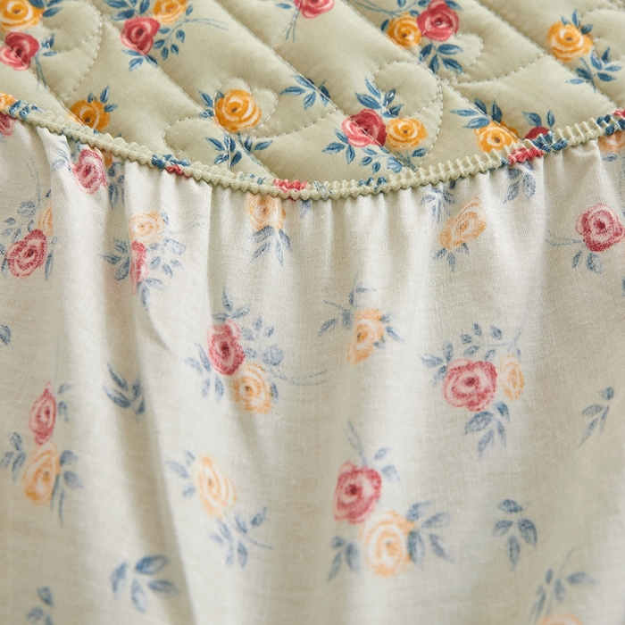 91家纺网 家纺一手货源 找家纺 宜凡 2023新款四季款夹棉小清新床笠四件套 浮生