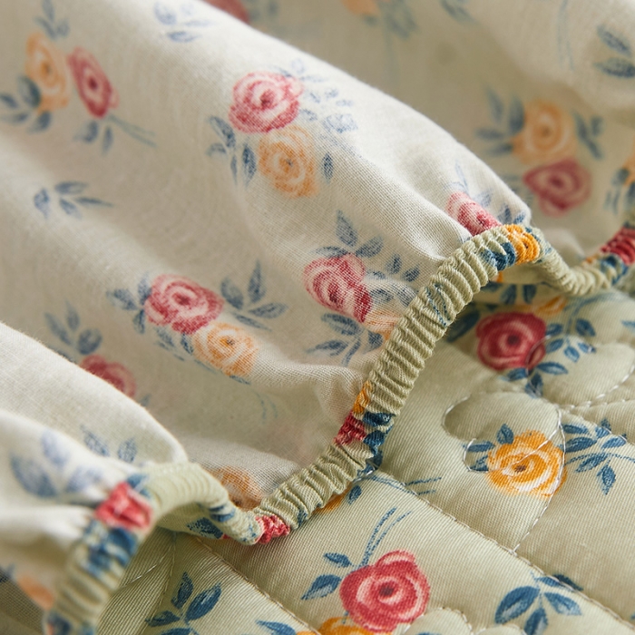 91家纺网 家纺一手货源 找家纺 宜凡 2023新款四季款夹棉小清新床笠四件套 浮生