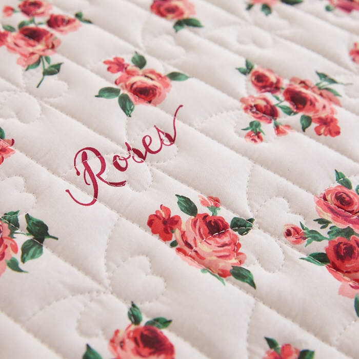 91家纺网 家纺一手货源 找家纺 宜凡 2023新款四季款夹棉小清新床笠四件套 瑰园