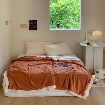 91家纺网 家纺一手货源 找家纺 （总）六巷胡同 2022新款山茶花羊羔绒毯子