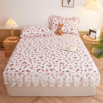 91家纺网 家纺一手货源 找家纺 （总）宜凡 2023新款四季款夹棉小清新床笠三件套