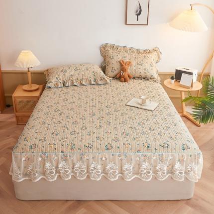 宜凡 2023新款四季款夹棉小清新床笠三件套 纷飞