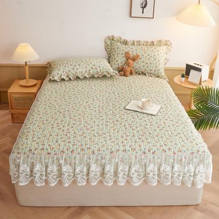 宜凡 2023新款四季款夹棉小清新床笠三件套 浮生