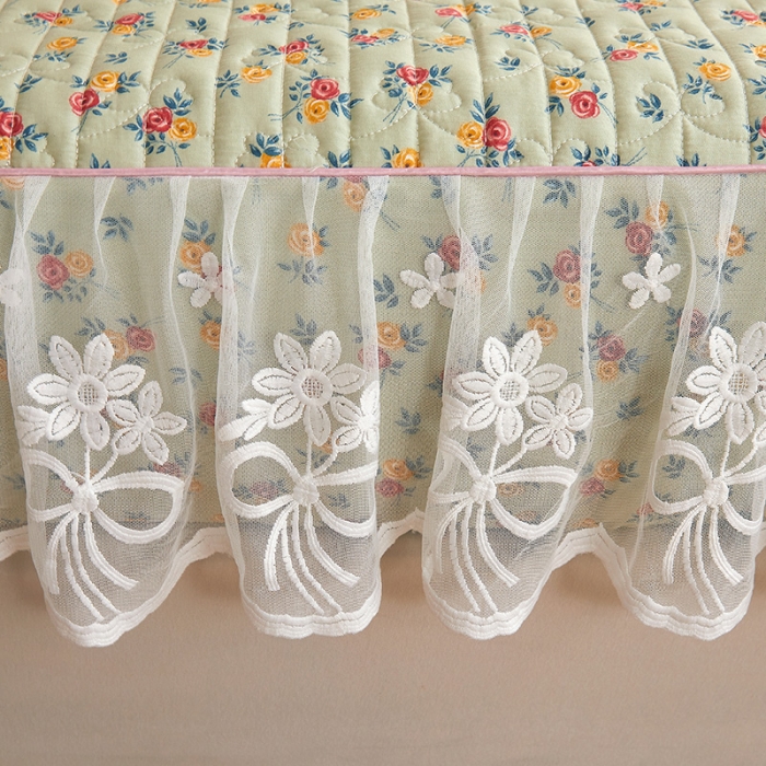 91家纺网 家纺一手货源 找家纺 宜凡 2023新款四季款夹棉小清新床笠三件套 浮生