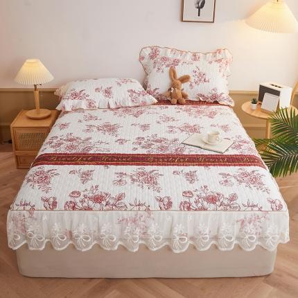 宜凡 2023新款四季款夹棉小清新床笠三件套 写意