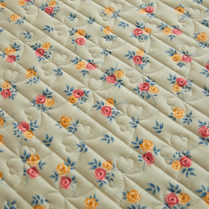 91家纺网 家纺一手货源 找家纺 宜凡 2023新款四季款全棉夹棉床裙三件套 浮生