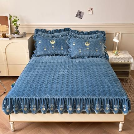 91家纺网 家纺一手货源 找家纺 （总）宜凡家纺 2022新款婴儿绒A类床笠三件套