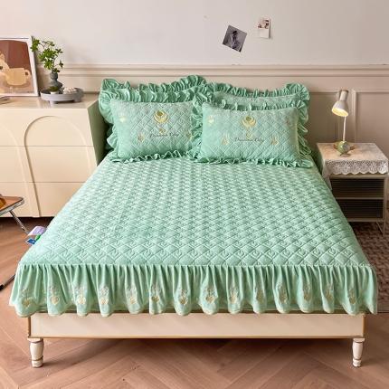 （总）宜凡家纺 2022新款婴儿绒A类床笠三件套