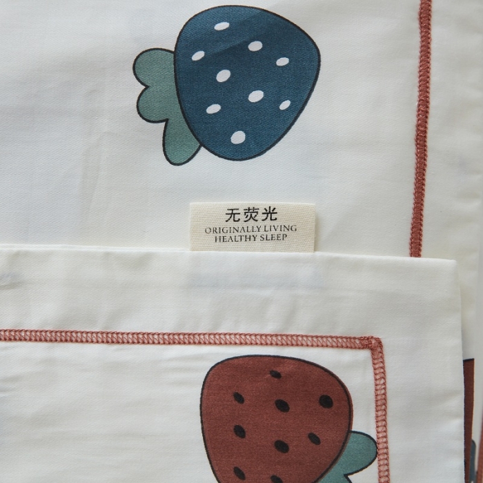 91家纺网 家纺一手货源 找家纺 荷马之梦 2021新款奇趣系列-60长绒棉儿童枕套 芝芝莓莓