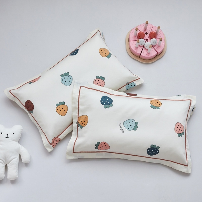 91家纺网 家纺一手货源 找家纺 荷马之梦 2021新款奇趣系列-60长绒棉儿童枕套 芝芝莓莓