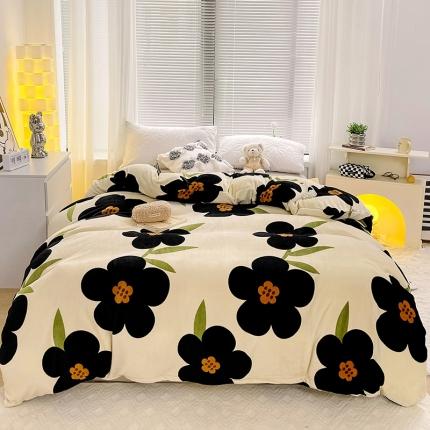 捌月 2024冬季新款印花牛奶绒-被套 安冉