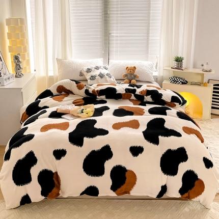 捌月 2024冬季新款印花牛奶绒-被套 泡芙