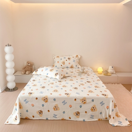 91家纺网 家纺一手货源 找家纺 （总）时光里 230g正宗全消光印花牛奶绒迪士尼系列单床单