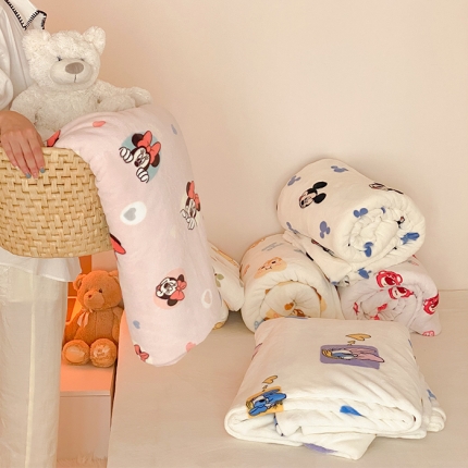 （总）时光里 230g正宗全消光印花牛奶绒迪士尼系列单被套